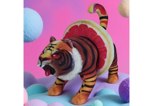 Grapefruit Tiger мягкая игрушка мем Brainrot