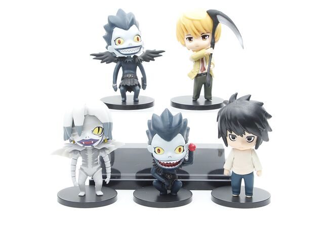 Ігрові фігурки з Death Note: L, Ягамі, Рем, Рюк, 5 шт