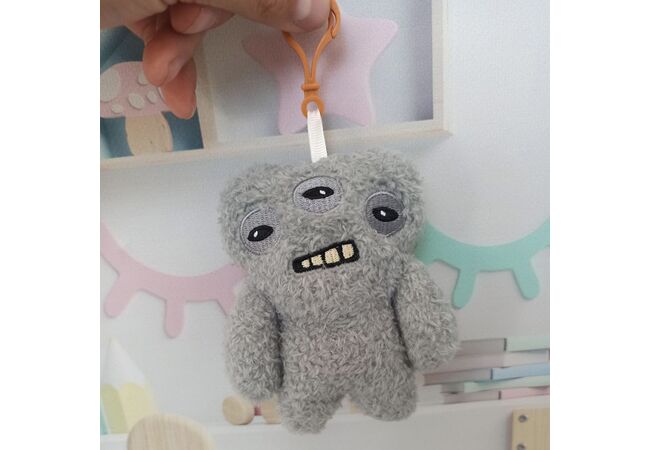 Фуглер Брелок Fuggler (15 см) м'яка іграшка монстр ANNOYED ALIEN GREY