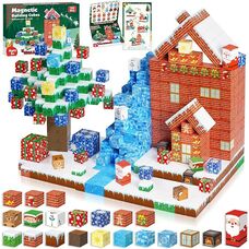 Магнітний конструктор Різдвяна казка блоки Майнкрафт 150 деталей My Wull (Minecraft) Новинки