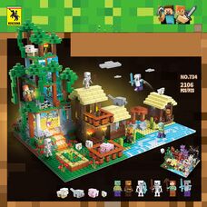 Гигантский Светящийся LED конструктор (2106 дет) Пещера - My Wull (Minecraft)