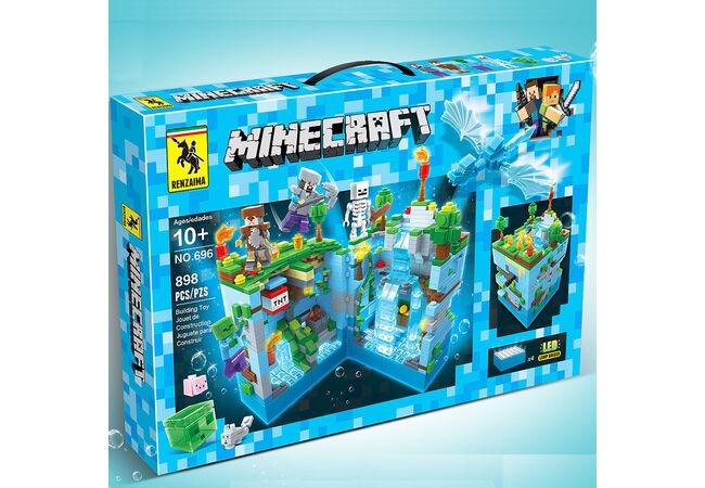 Громадный Светящийся LED конструктор (898 дет) Логово Дракона - My Wull (Minecraft)