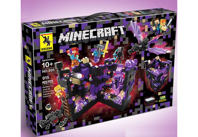 Величезний LED конструктор (915 дет) Місто Тіні - My Wull (Minecraft)