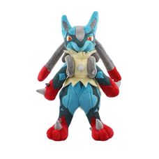 Покемон Мега Лукарио (Mega Lucario) мягкая игрушка, 27 см - Мягкие игрушки