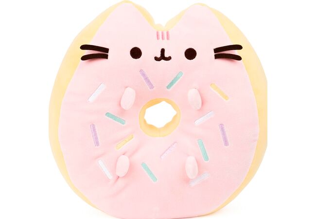 Пушин кет Pusheen cat рожевий пончик м'яка іграшка 15 см