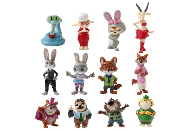 Реалістичні фігурки Звірополіс (Зверополіс), 12 персонажів Zootopia
