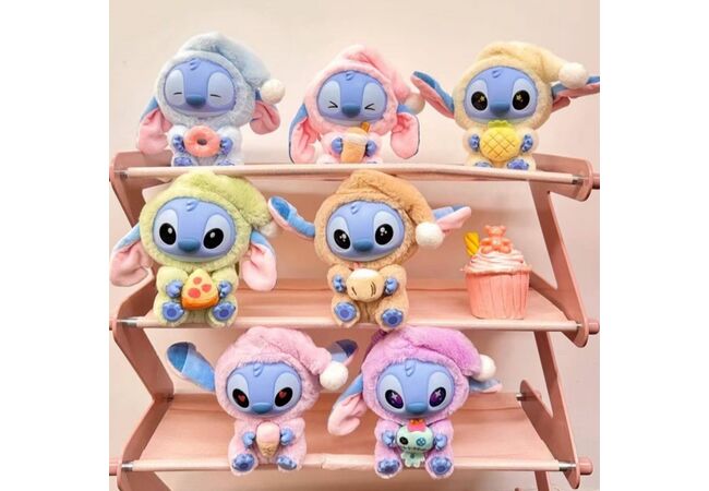 Лабубу Стич 16 см кукла брелок Disney Stitch Labubu мягкая игрушка сюрприз