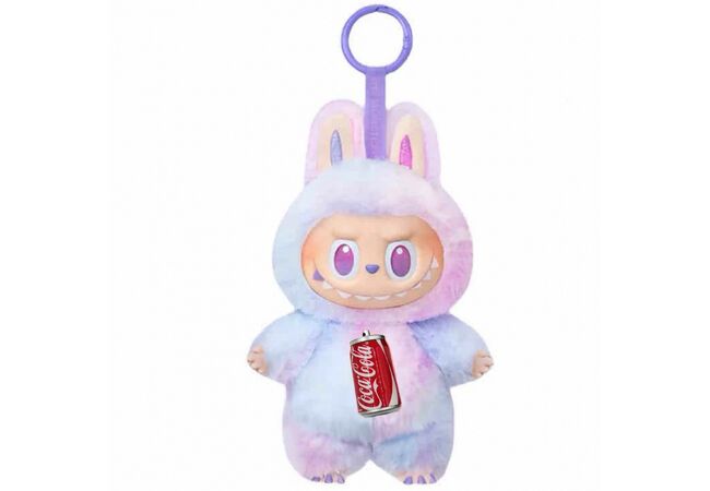 Лабубу Кока Кола Райдужна м'яка іграшка брелок monsters Pop Mart Big model Coca-Cola Colab