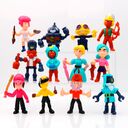 Набір Великих іграшкових фігурок Бравл Старс (12 шт) герої Brawl Stars (Леон, Шелі, Бібі, Диномайк, Деріл та інші)