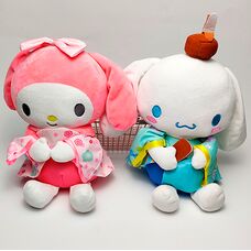 Большая синяя кукла Sanrio, мягкая игрушка 25 см