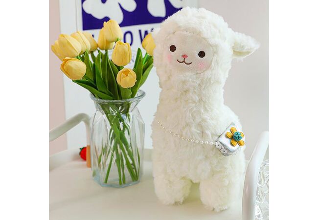 Мягкая игрушка плюшевая альпака