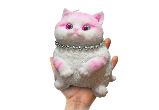 Гигантский Таба Сквиш Кошка Giant Pink Cat (18 см) - таба лапка антистресс 750 грамм