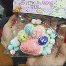 Большая Многослойная 11 см Разноцветная таба лапка липкая желейная антистресс сквиш