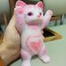 Большой Таба Сквиш 21 см Кошка Розовая Pink Cheer Cat - таба лапка антистресс, Фото 2