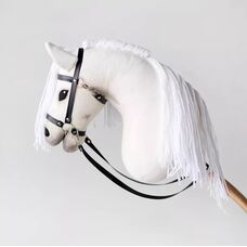Білий Кінь для Хоббіхорсингу кінь Hobby Horse хоббі кінь на палиці Новинки