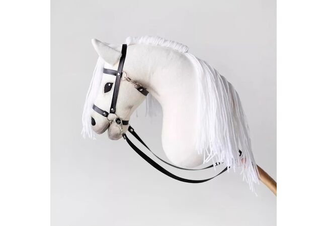 Белая Лошадка для Хоббихорсинга конь Hobby Horse хобби лошадь на палке