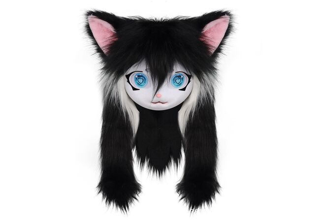 Реалістична маска Кішка для квадробера Furry голова фурсьют