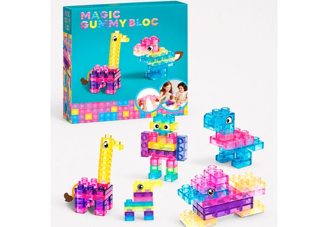 Мягкий силиконовый конструктор 62 детали Magic Gummy Bloc