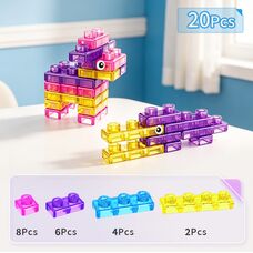Мягкий силиконовый конструктор 22 детали Magic Gummy Bloc - Конструкторы
