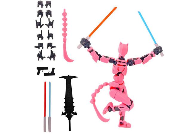 Робот Pink Mecha Ninja Dummy збірна екшн-фігурка конструктор