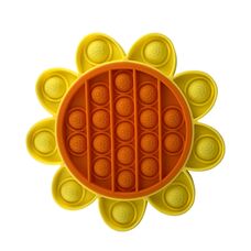 Игрушка антистресс Pop it «Подсолнух» с фигуркой на каждом шарике - Pop it