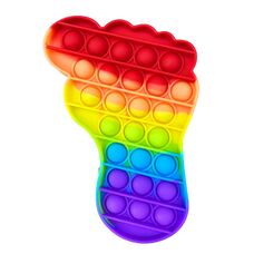 Pop it «Ступня радуга», сенсорная антистресс игрушка - Pop it