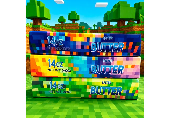 Велике Масло сквіш Minecraft іграшка антистрес (Butter Squishy) 23 см, 1 шт