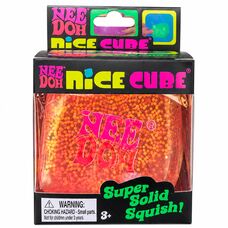 Куб Гліттер Рожевий NeeDoh Nice Cube антистрес Новинки