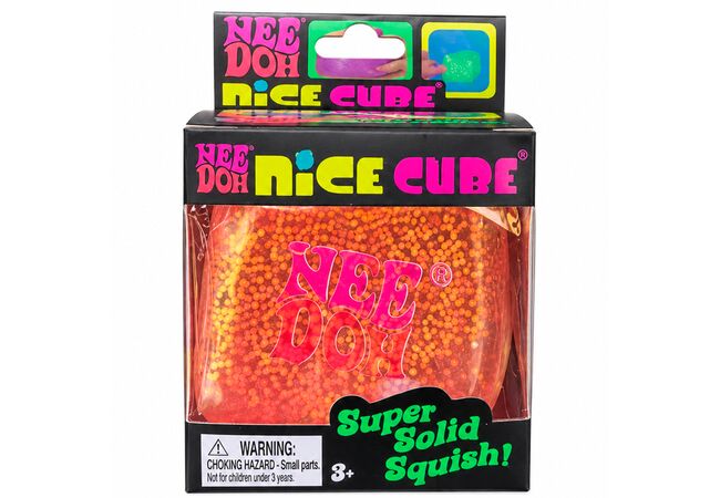 Куб Гліттер Рожевий NeeDoh Nice Cube антистрес