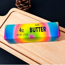 Масло Радужное сквиш игрушка антистресс (Butter Squishy) 14 см